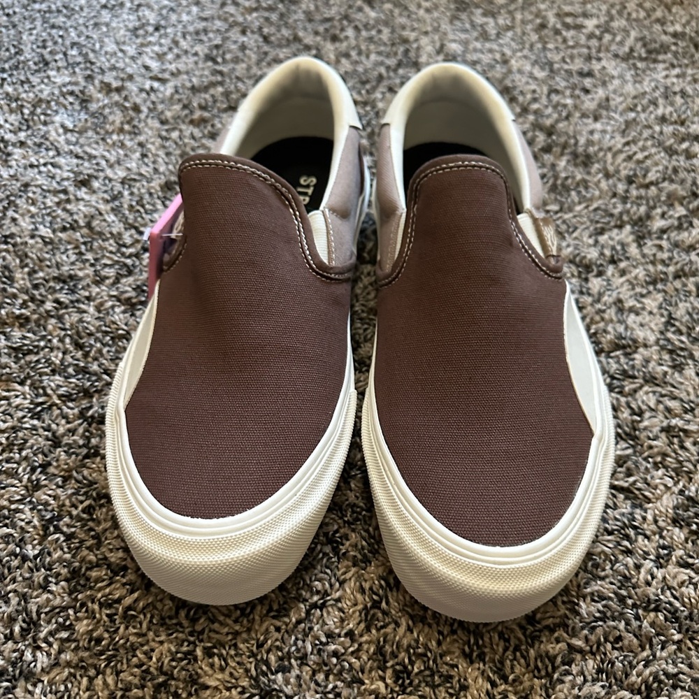 Straye Ventura Brown Slip Ons - Size 9.5